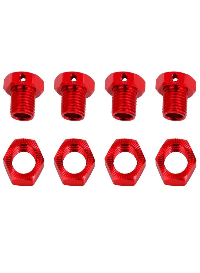 POLANTA 17mm Red Aluminum Wheel Hex Nut Set Upgrade Kit for Arrma 1/8 Typhon 6S 1/7Mojave Felony Infraction Limitless (Red) - Image 4